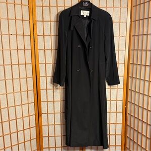 Jones New York Classic Black Trench Coat